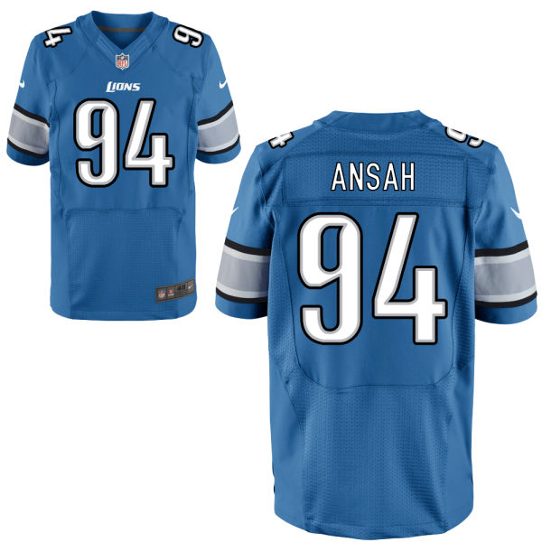 Detroit Lions #94 Ezekiel Ansah Blue Elite Jersey