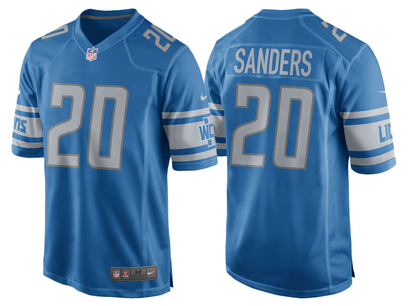 2017 Detroit Lions #20 Barry Sanders Blue Retired Player Game New Jersey