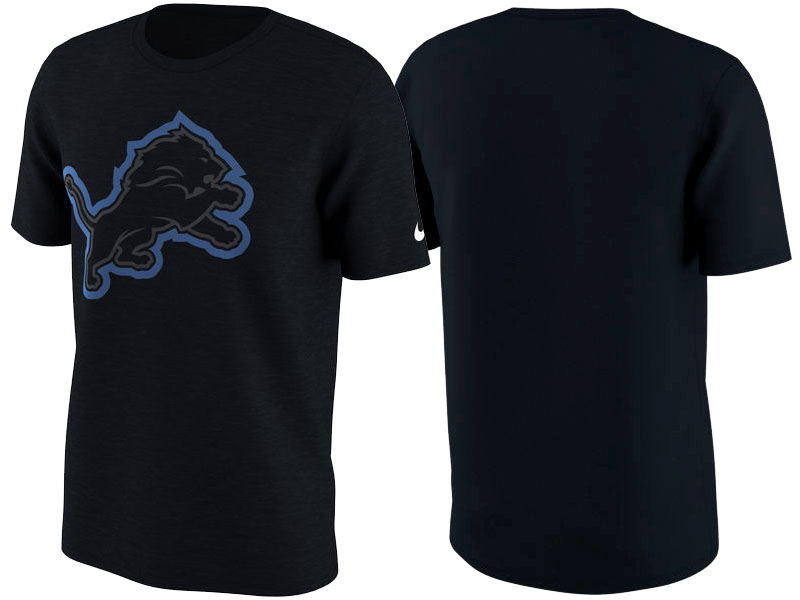 Detroit Lions Black Color Rush Travel T-Shirt