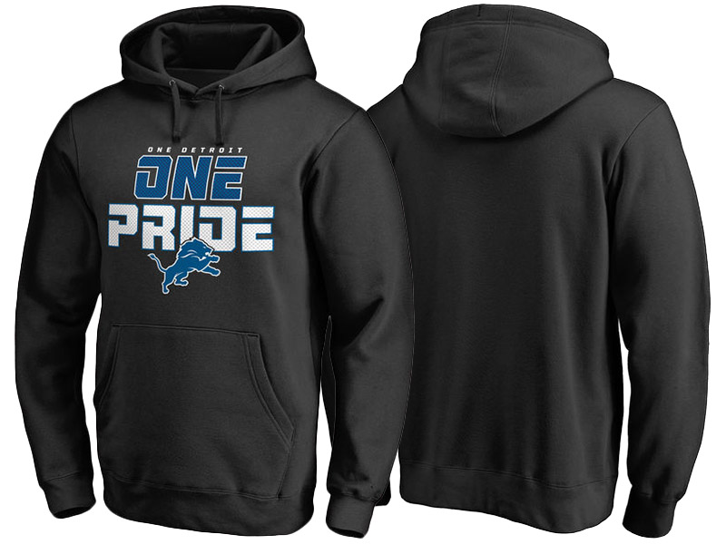 Detroit Lions Black Pro Line Hometown Outdoors Pullover Hoodie