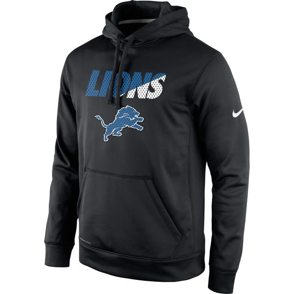 Detroit Lions Black Kick Off Staff Performance Pullover Hoodie