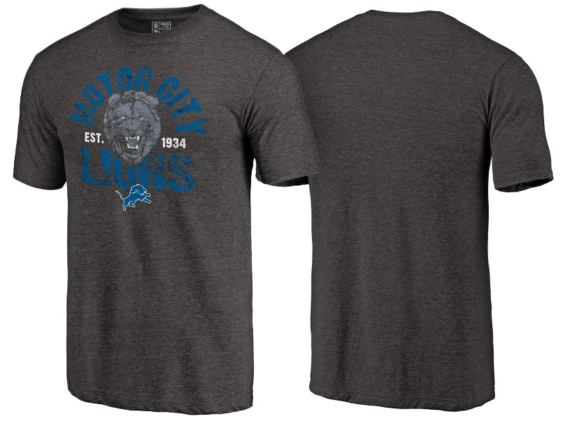 Detroit Lions Pro Line Black Motor City Tri-blend T-Shirt