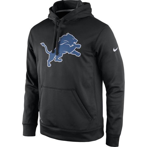 Detroit Lions Black Practice Performance Pullover Hoodie