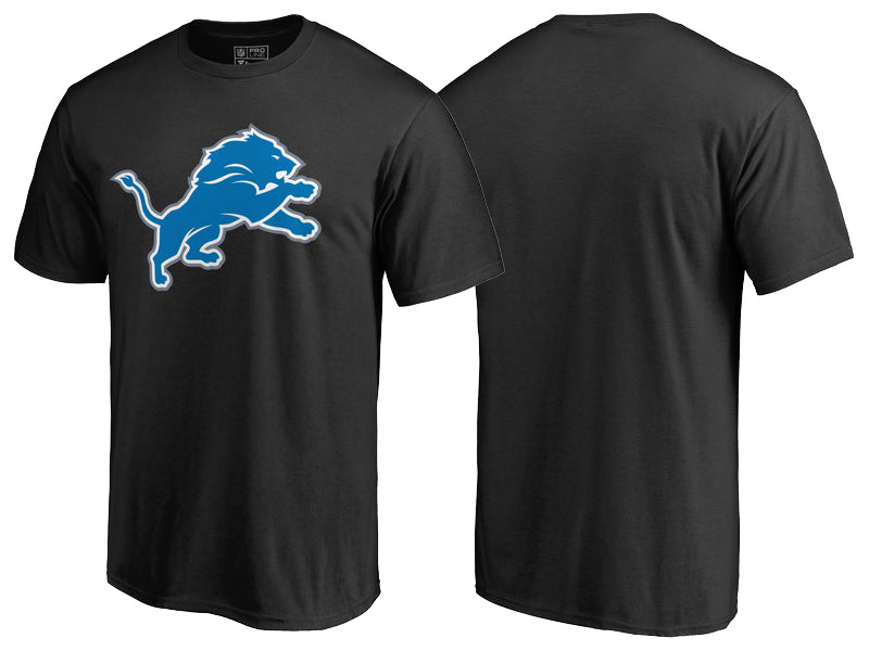 Detroit Lions Black Primary Logo T-Shirt