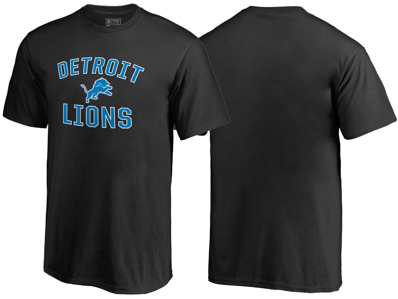 Detroit Lions Black Victory Arch T-Shirt