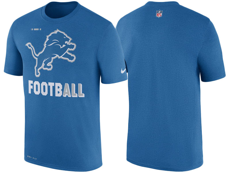 Detroit Lions Blue Legend Football Performance Short Sleeve T-Shirt