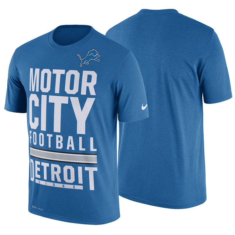 Detroit Lions Blue Legend Local Fans Performance T-Shirt