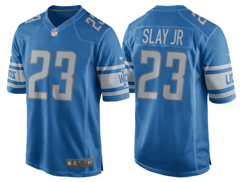 2017 Detroit Lions #23 Darius Slay Blue Game New Jersey