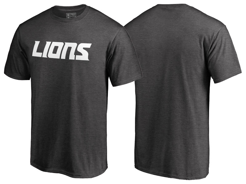 Detroit Lions Gray Wordmark T-Shirt