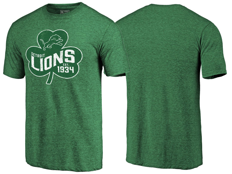 Detroit Lions Kelly Green Paddy's Pride St. Patrick's Day T-Shirt