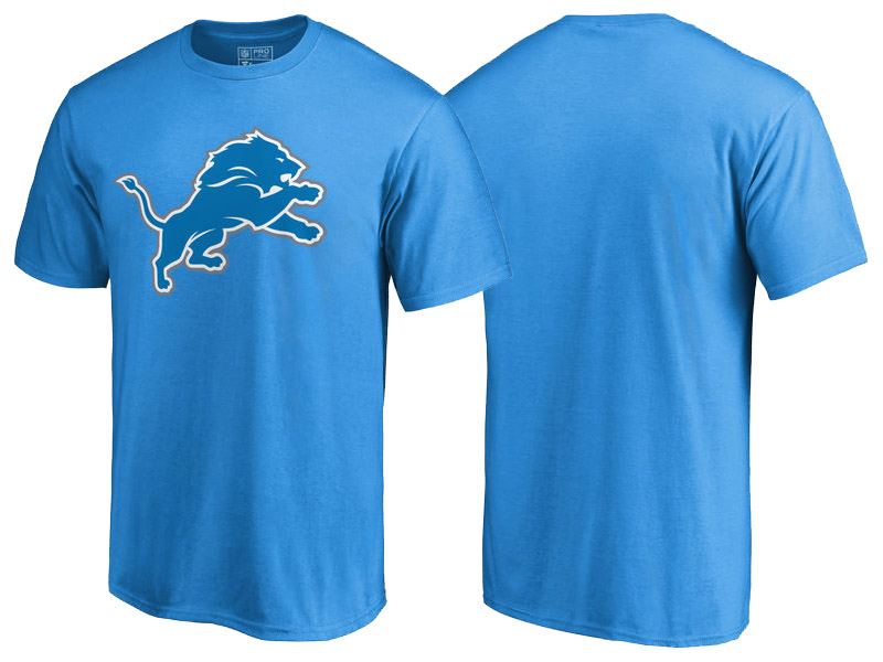 Detroit Lions Light Blue Primary Logo T-Shirt