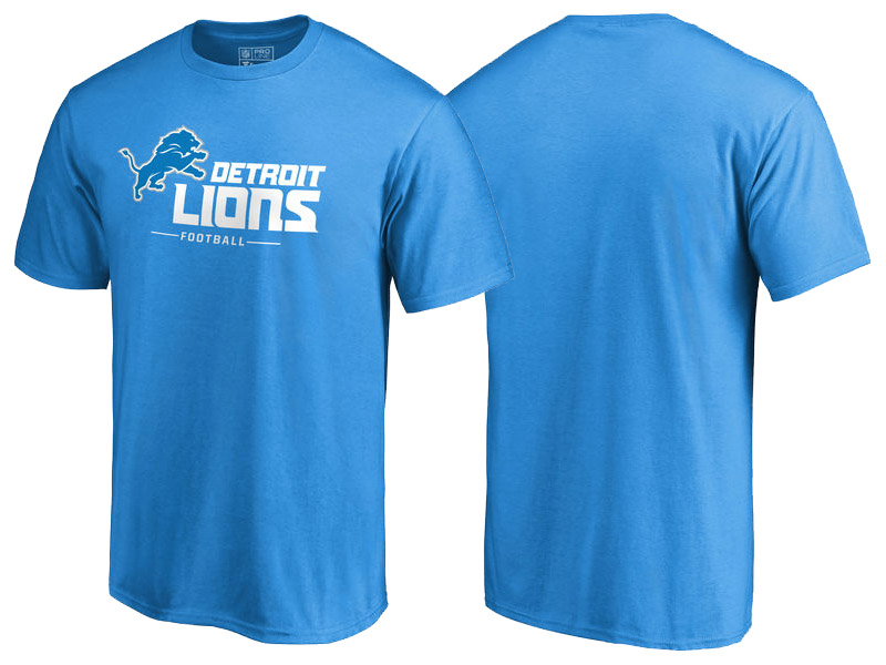 Detroit Lions Light Blue Team Lockup T-Shirt