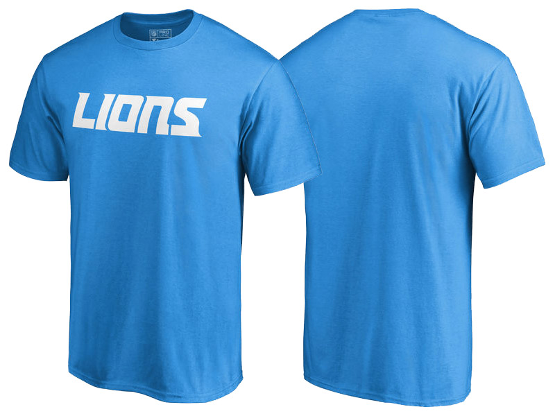 Detroit Lions Light Blue Wordmark T-Shirt