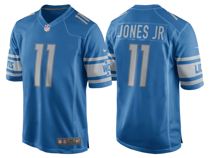 2017 Detroit Lions #11 Marvin Jones Jr Blue Game New Jersey