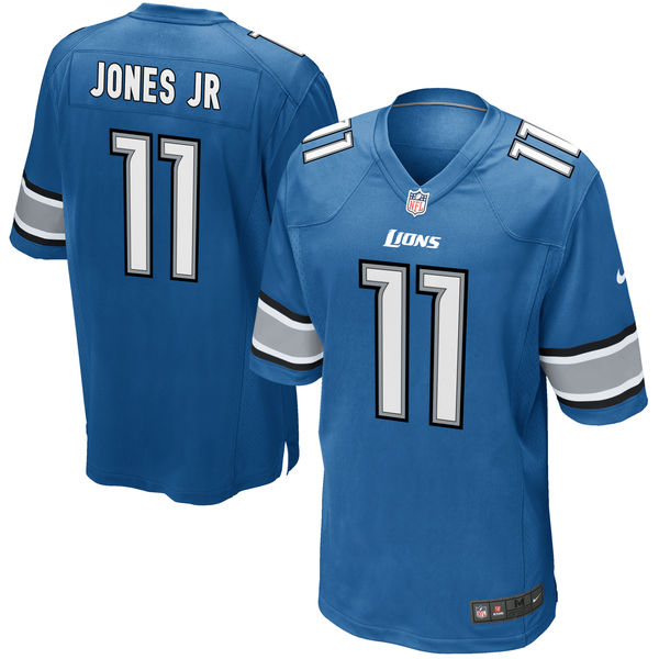 Detroit Lions #11 Marvin Jones Jr Blue Game Jersey