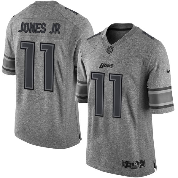 Detroit Lions #11 Marvin Jones Jr Gray Gridiron Limited Jersey