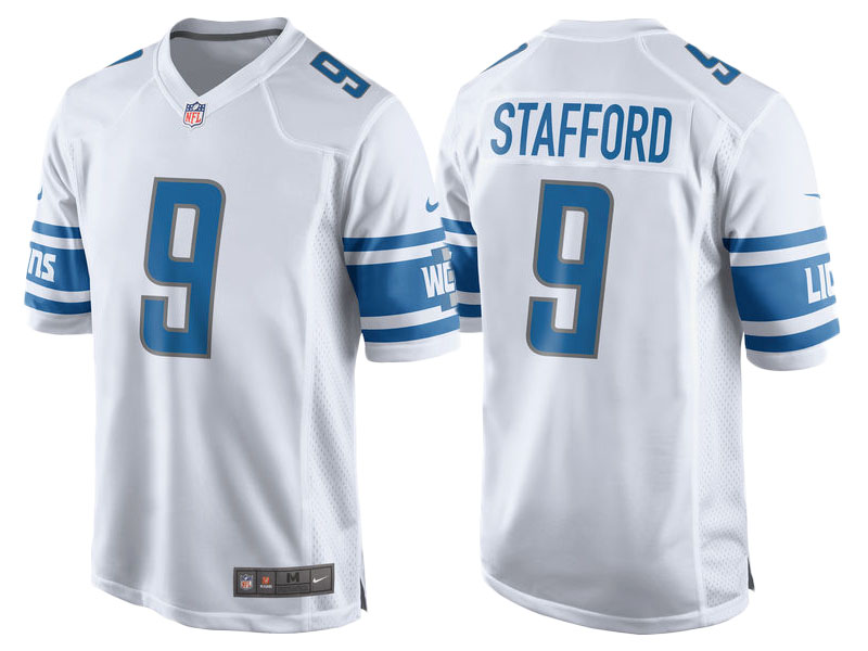 2017 Detroit Lions #9 Matthew Stafford White Game New Jersey