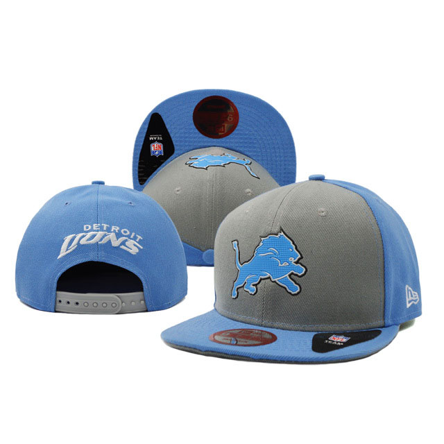 Detroit Lions New Era Light Blue/Gray On Field Fitted Snapback Hat