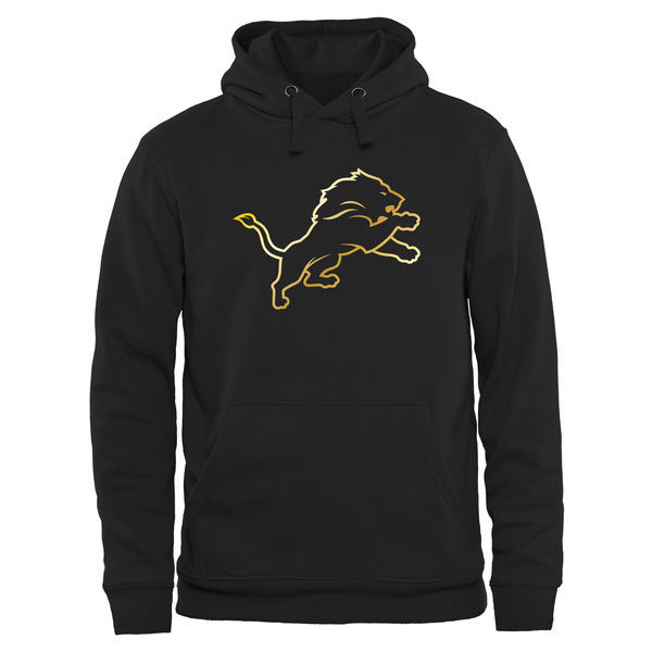 Detroit Lions Black Gold Collection Pullover Performance Hoodie