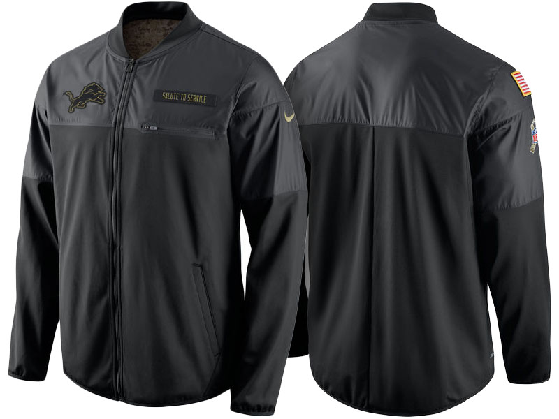 Detroit Lions Anthracite 2016 Salute to Service Hybrid Performance Jacket