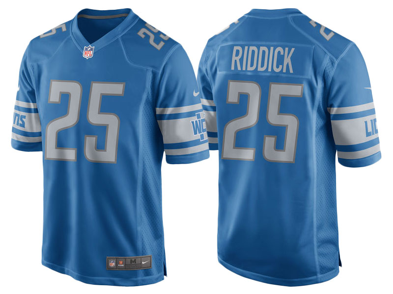 2017 Detroit Lions #25 Theo Riddick Blue Game New Jersey