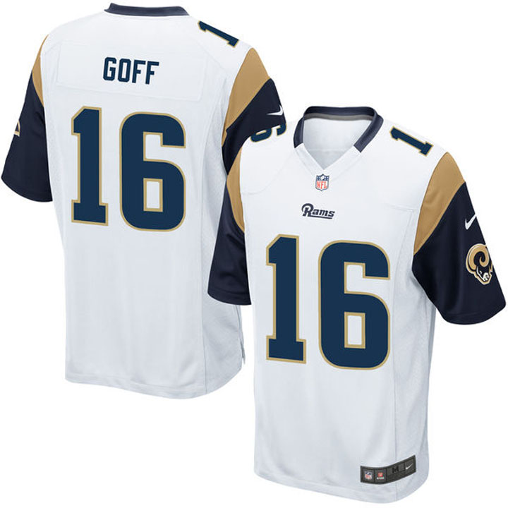 Los Angeles Rams #16 Jared Goff White Game Jersey