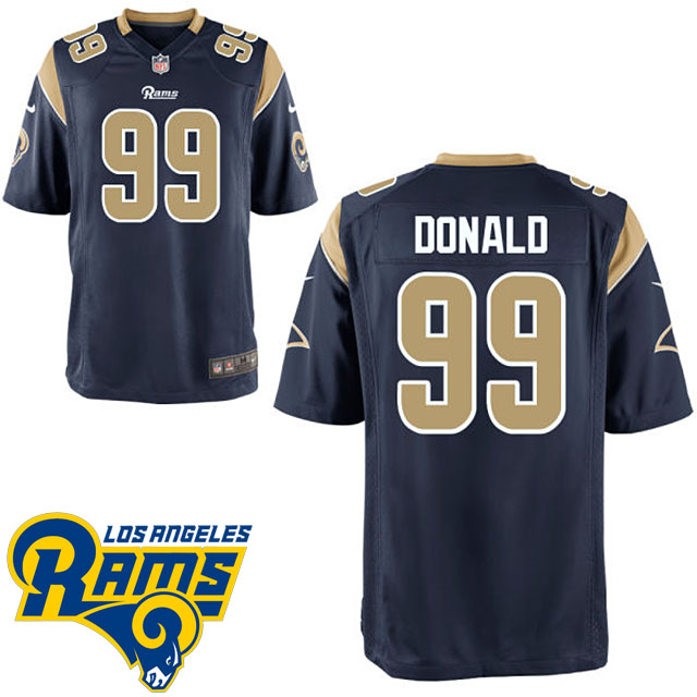 Los Angeles Rams #99 Aaron Donald Navy Blue Game Jersey