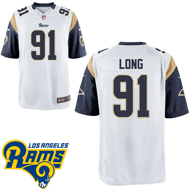 Los Angeles Rams #91 Chris Long White Game Jersey