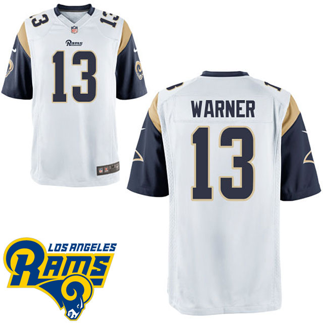 Los Angeles Rams #13 Kurt Warner White Game Jersey