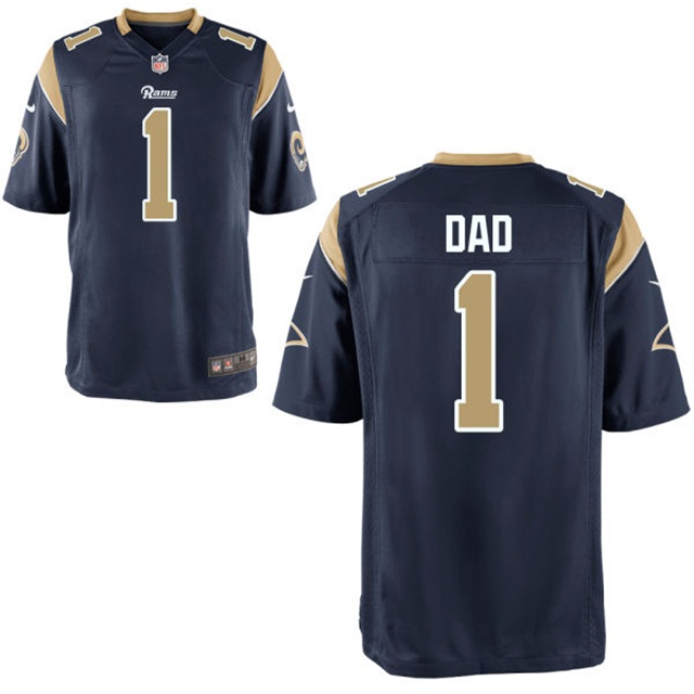 Los Angeles Rams Navy Father's Day Gift Number 1 Dad Jersey