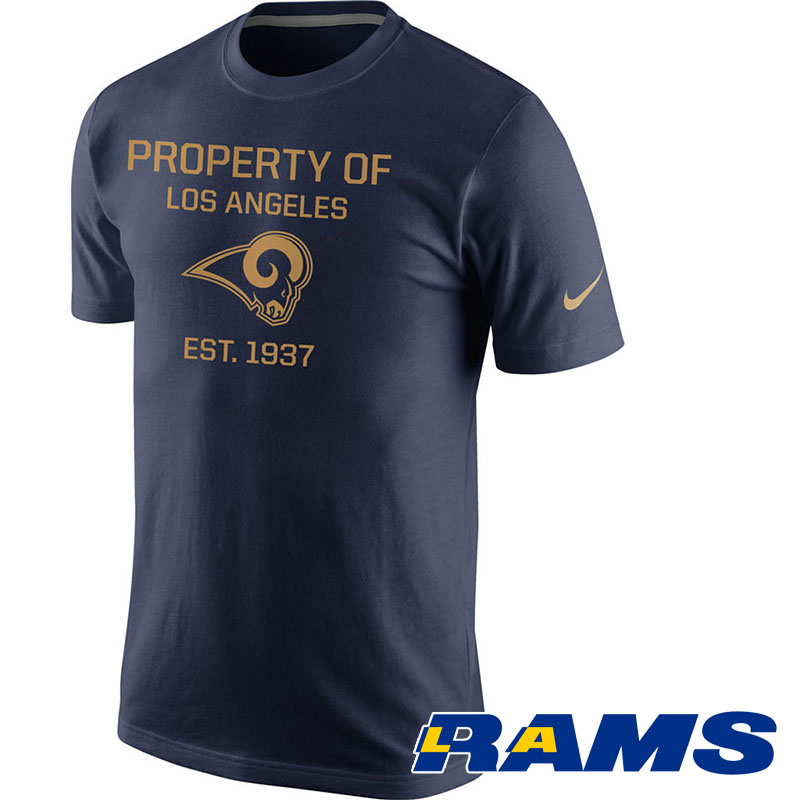 Los Angeles Rams Navy Property Of Performance T-shirt