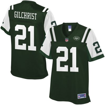 Pro Line Womens New York Jets #21 Marcus Gilchrist Green Elite Alternate Jersey