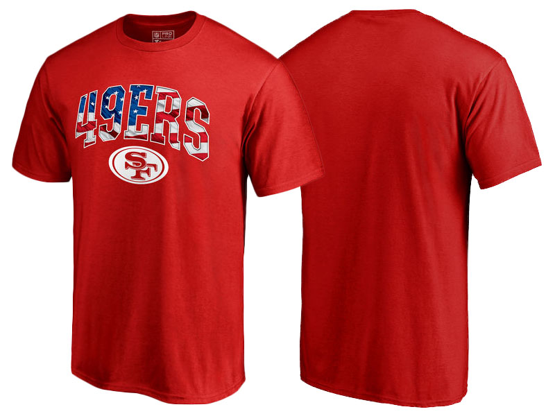 San Francisco 49ers Red Banner Wave T-Shirt