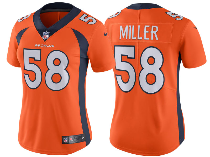 Men's 2017 Denver Broncos #58 Von Miller Orange Vapor Untouchable Limited Jersey