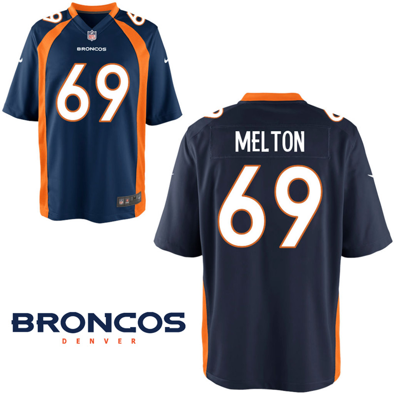 Men's Denver Broncos #69 Henry Melton Navy Blue Game Jersey