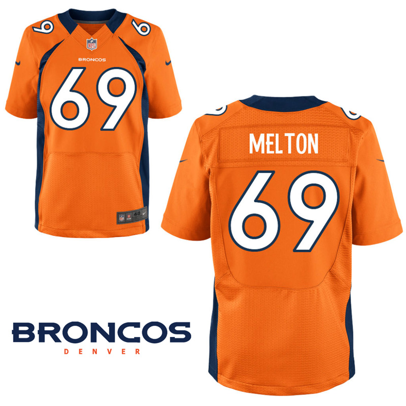 Men's Denver Broncos #69 Henry Melton Orange Elite Jersey