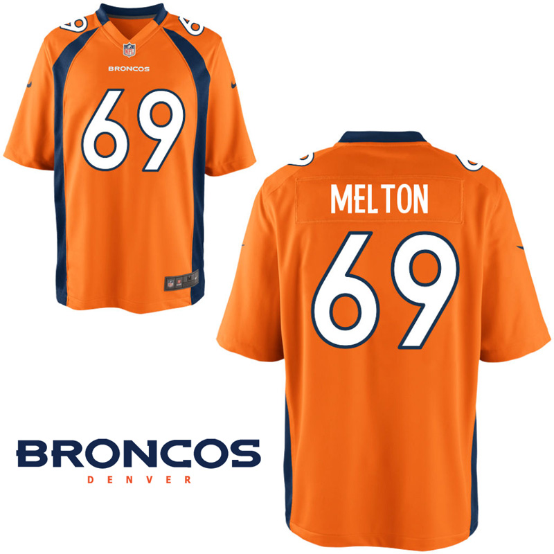 Men's Denver Broncos #69 Henry Melton Orange Game Jersey