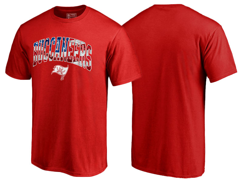 Tampa Bay Buccaneers Red Banner Wave T-Shirt