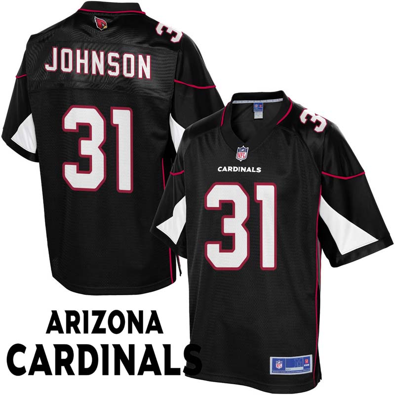 Men's Arizona Cardinals #31 David Johnson Black Pro Line Alternate Jersey