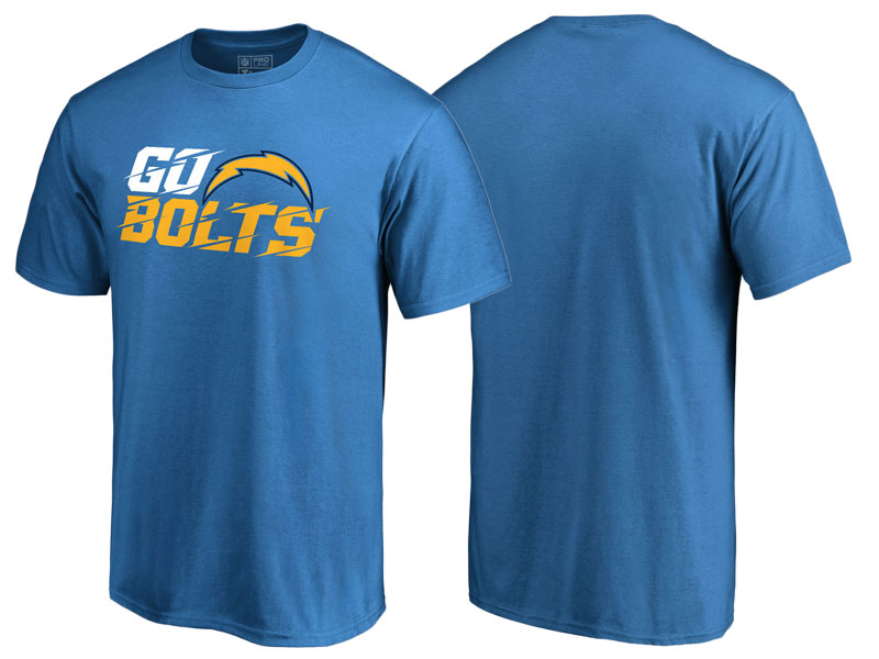 Men's Los Angeles Chargers Blue Hometown Collection Go Bolts T-Shirt