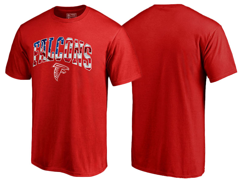 Atlanta Falcons Red Banner Wave T-Shirt