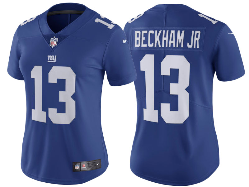 Men's 2017 New York Giants #13 Odell Beckham Royal Vapor Untouchable Limited Jersey