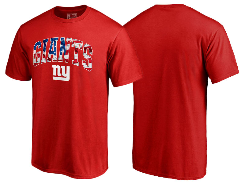 New York Giants Red Banner Wave T-Shirt