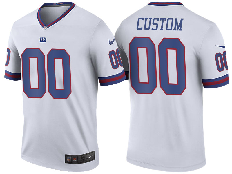 New York Giants White Custom Color Rush Legend Jersey