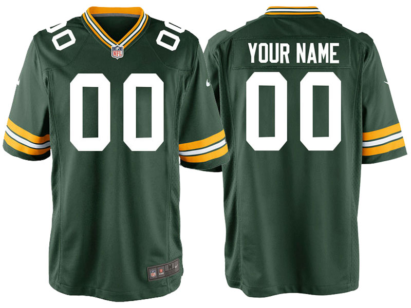 Men's Green Bay Packers Green Custom Game Jersey