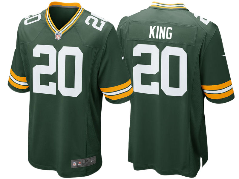 Men's Green Bay Packers Kevin King Green 2017 Draft Pick Game Jersey