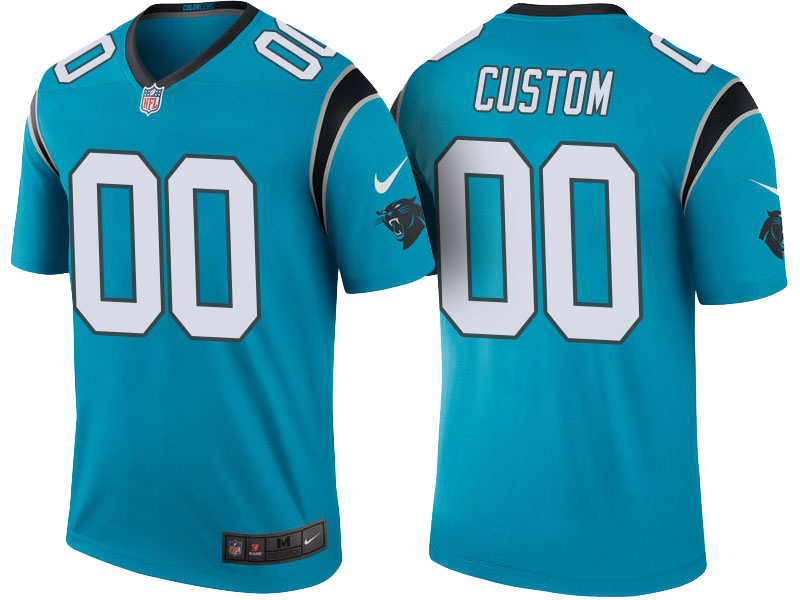 Carolina Panthers Blue Custom Color Rush Legend Jersey