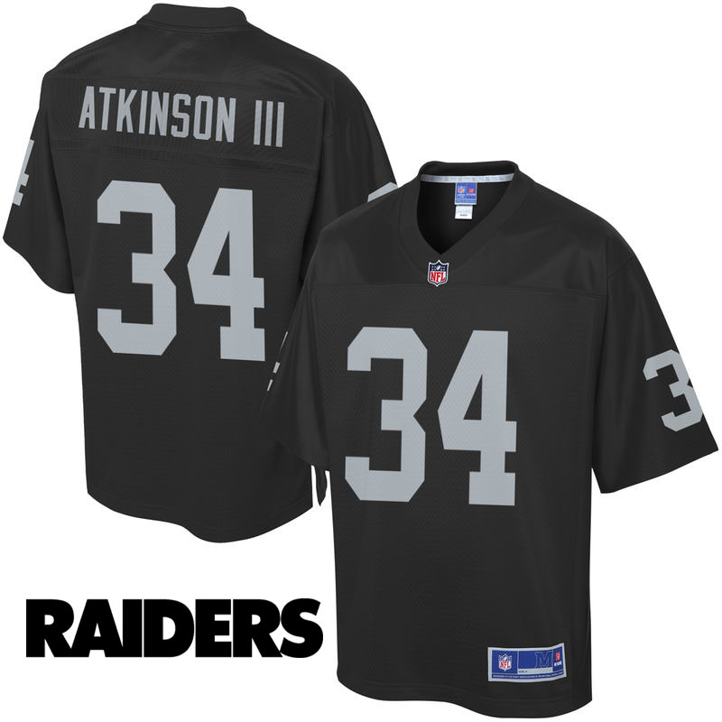 Men's Oakland Raiders #34 George Atkinson III Black Pro Line Jersey