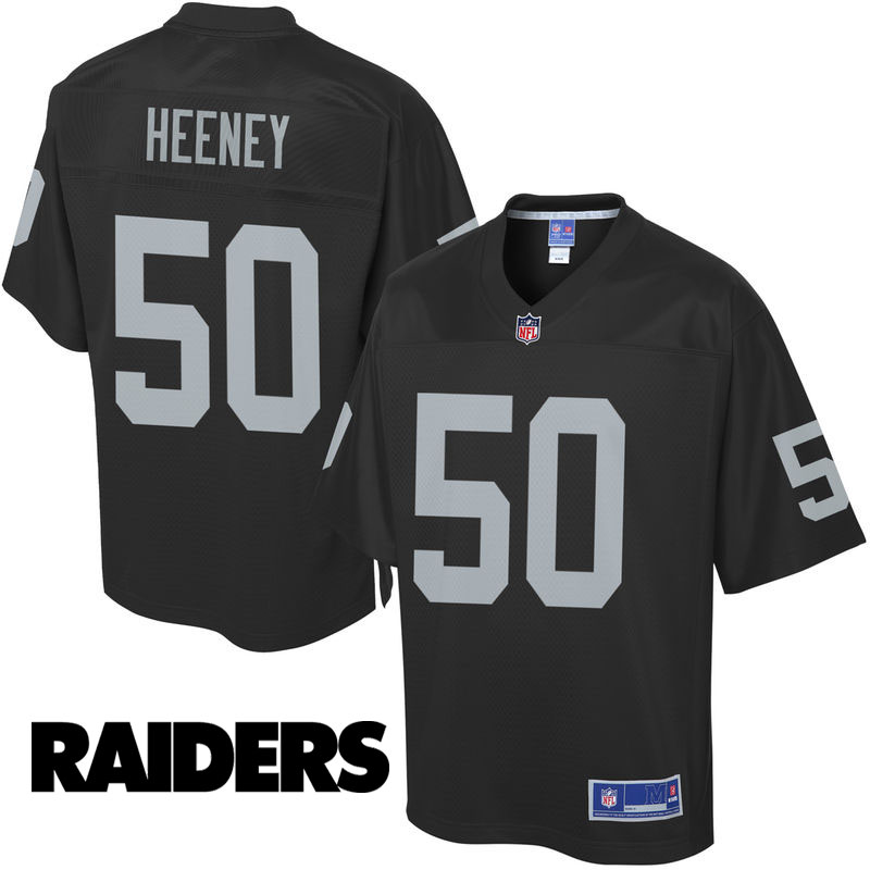 Men's Oakland Raiders #50 Ben Heeney Black Pro Line Jersey