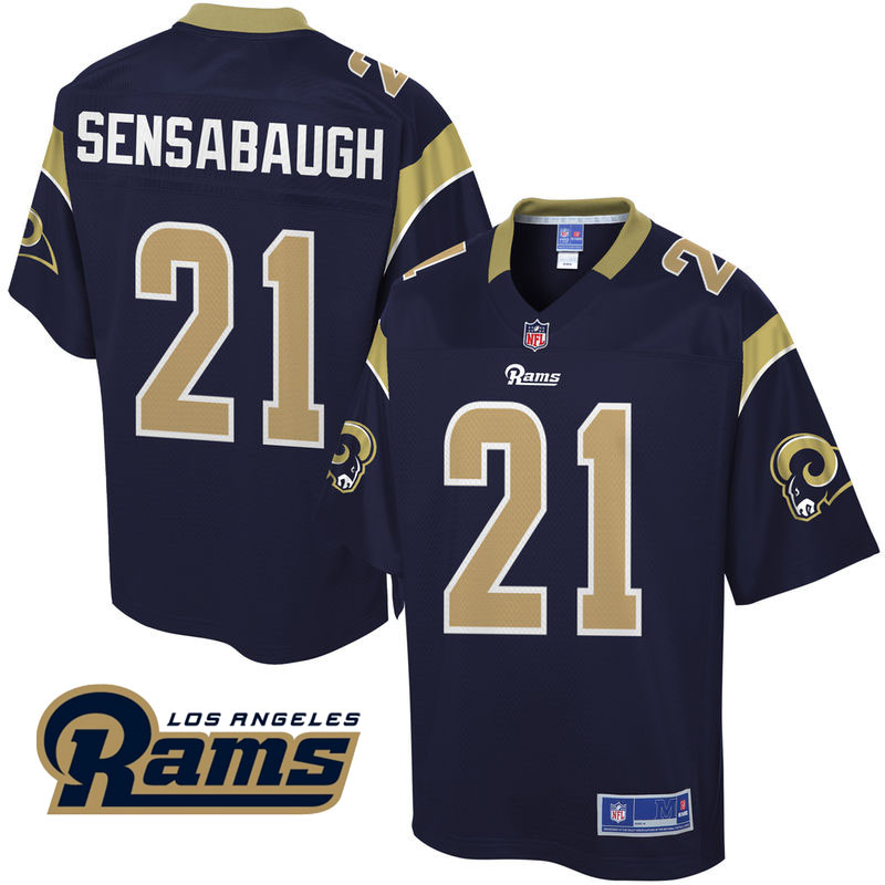 Men's Los Angeles Rams #21 Coty Sensabaugh Navy Pro Line Jersey